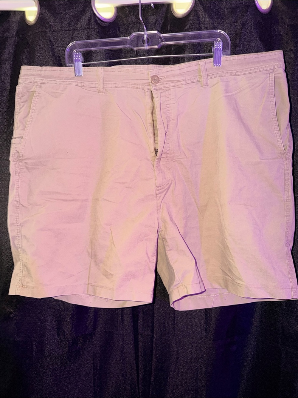 Roundtree & Yorke Light Khaki Flat Front Men's Shorts
